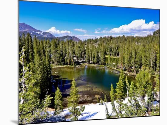 Residual Snow Above Clark Lakes, Ansel Adams Wilderness, California, USA-Mark Williford-Mounted Photographic Print