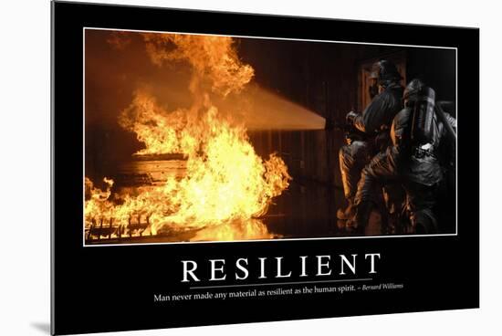 Resilient: Inspirational Quote and Motivational Poster-null-Mounted Photographic Print