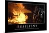 Resilient: Inspirational Quote and Motivational Poster-null-Mounted Photographic Print