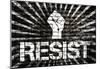 Resist Fist Political Graffiti Poster-null-Mounted Poster