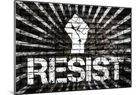 Resist Fist Political Graffiti Poster-null-Mounted Poster