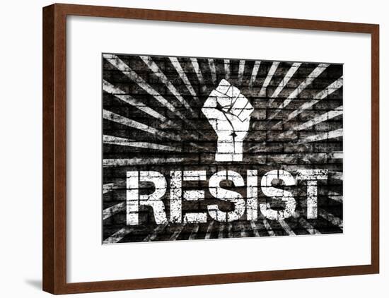 Resist Fist Political Graffiti Poster-null-Framed Poster