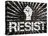 Resist Fist Political Graffiti Poster-null-Stretched Canvas
