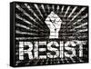 Resist Fist Political Graffiti Poster-null-Framed Stretched Canvas