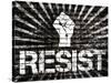 Resist Fist Political Graffiti Poster-null-Stretched Canvas