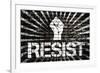 Resist Fist Political Graffiti-null-Framed Art Print