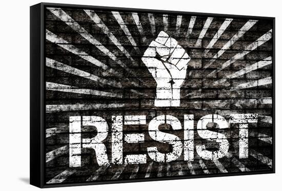 Resist Political-null-Framed Stretched Canvas