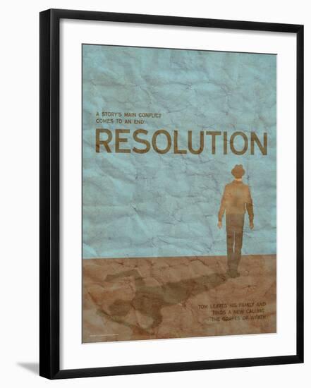 Resolution (Grapes Of Wrath) - Element of a Novel-Christopher Rice-Framed Art Print