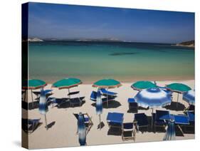 Resort Beach, Baja Sardinia, Sardinia, Italy-Walter Bibikow-Stretched Canvas
