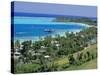 Resort Huts Beside Coral Sand Beach, Fiji, South Pacific Islands-Anthony Waltham-Stretched Canvas