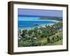 Resort Huts Beside Coral Sand Beach, Fiji, South Pacific Islands-Anthony Waltham-Framed Photographic Print