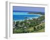 Resort Huts Beside Coral Sand Beach, Fiji, South Pacific Islands-Anthony Waltham-Framed Photographic Print