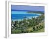 Resort Huts Beside Coral Sand Beach, Fiji, South Pacific Islands-Anthony Waltham-Framed Photographic Print