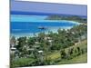 Resort Huts Beside Coral Sand Beach, Fiji, South Pacific Islands-Anthony Waltham-Mounted Photographic Print