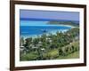 Resort Huts Beside Coral Sand Beach, Fiji, South Pacific Islands-Anthony Waltham-Framed Photographic Print