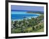 Resort Huts Beside Coral Sand Beach, Fiji, South Pacific Islands-Anthony Waltham-Framed Photographic Print