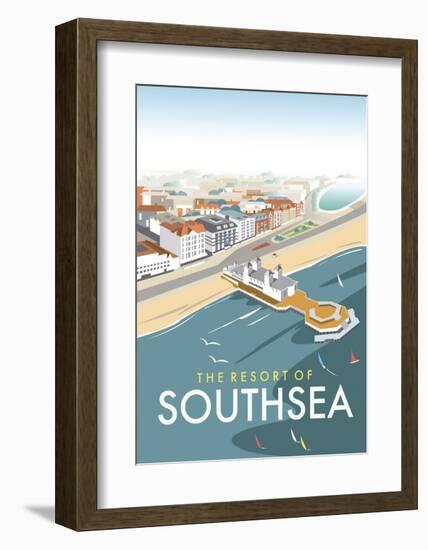 Resort of Southsea - Dave Thompson Contemporary Travel Print-Dave Thompson-Framed Art Print