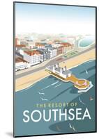 Resort of Southsea - Dave Thompson Contemporary Travel Print-Dave Thompson-Mounted Art Print