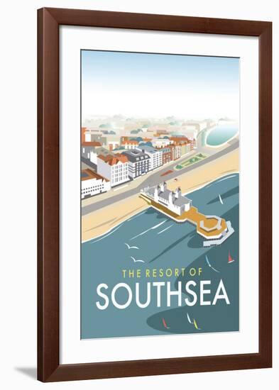 Resort of Southsea - Dave Thompson Contemporary Travel Print-Dave Thompson-Framed Giclee Print