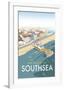 Resort of Southsea - Dave Thompson Contemporary Travel Print-Dave Thompson-Framed Giclee Print