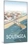 Resort of Southsea - Dave Thompson Contemporary Travel Print-Dave Thompson-Mounted Giclee Print