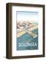 Resort of Southsea - Dave Thompson Contemporary Travel Print-Dave Thompson-Framed Giclee Print