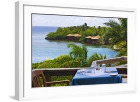 Resort on the Water, Roatan Island, Honduras-Keren Su-Framed Photographic Print