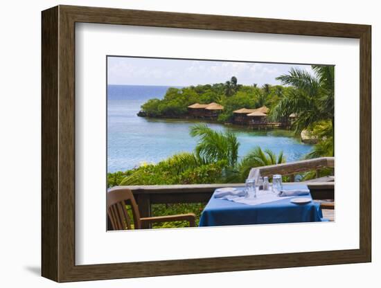 Resort on the Water, Roatan Island, Honduras-Keren Su-Framed Photographic Print