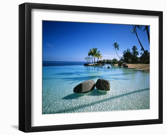 Resort Tahiti French Polynesia-null-Framed Premium Photographic Print