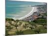 Resort Town and View of Adriatic Sea, Fossacesia Marina, Abruzzo, Italy-Walter Bibikow-Mounted Photographic Print