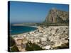 Resort Town View and Monte Monaco, San Vito Lo Capo, Sicily, Italy-Walter Bibikow-Stretched Canvas