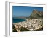 Resort Town View and Monte Monaco, San Vito Lo Capo, Sicily, Italy-Walter Bibikow-Framed Photographic Print