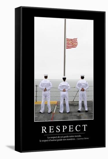 Respect: Citation Et Affiche D'Inspiration Et Motivation-null-Framed Stretched Canvas