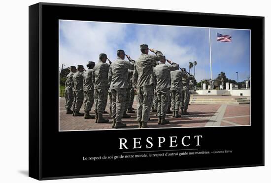 Respect: Citation Et Affiche D'Inspiration Et Motivation-null-Framed Stretched Canvas