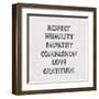 Respect Humility Empathy-Jamie MacDowell-Framed Art Print