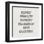 Respect Humility Empathy-Jamie MacDowell-Framed Art Print