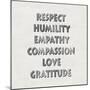 Respect Humility Empathy-Jamie MacDowell-Mounted Art Print