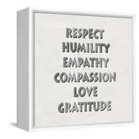 Respect Humility Empathy-Jamie MacDowell-Framed Stretched Canvas