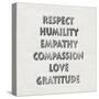 Respect Humility Empathy-Jamie MacDowell-Stretched Canvas