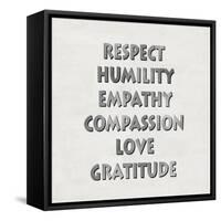 Respect Humility Empathy-Jamie MacDowell-Framed Stretched Canvas