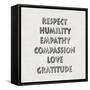 Respect Humility Empathy-Jamie MacDowell-Framed Stretched Canvas