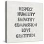 Respect Humility Empathy-Jamie MacDowell-Stretched Canvas