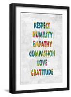 Respect Humility in Color-Jamie MacDowell-Framed Art Print