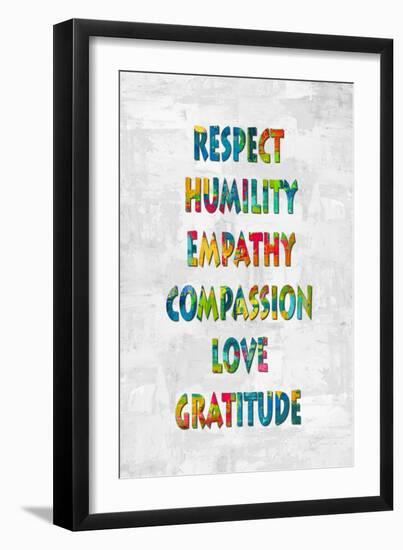 Respect Humility in Color-Jamie MacDowell-Framed Art Print