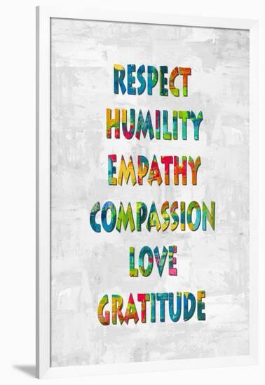 Respect Humility in Color-Jamie MacDowell-Framed Art Print