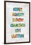 Respect Humility in Color-Jamie MacDowell-Framed Art Print