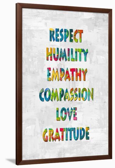 Respect Humility in Color-Jamie MacDowell-Framed Art Print