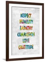 Respect Humility in Color-Jamie MacDowell-Framed Art Print