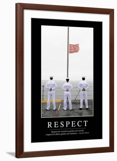 Respect: Inspirational Quote and Motivational Poster-null-Framed Photographic Print