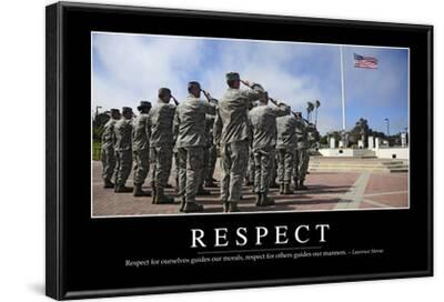 'Respect: Inspirational Quote and Motivational Poster' Photographic ...